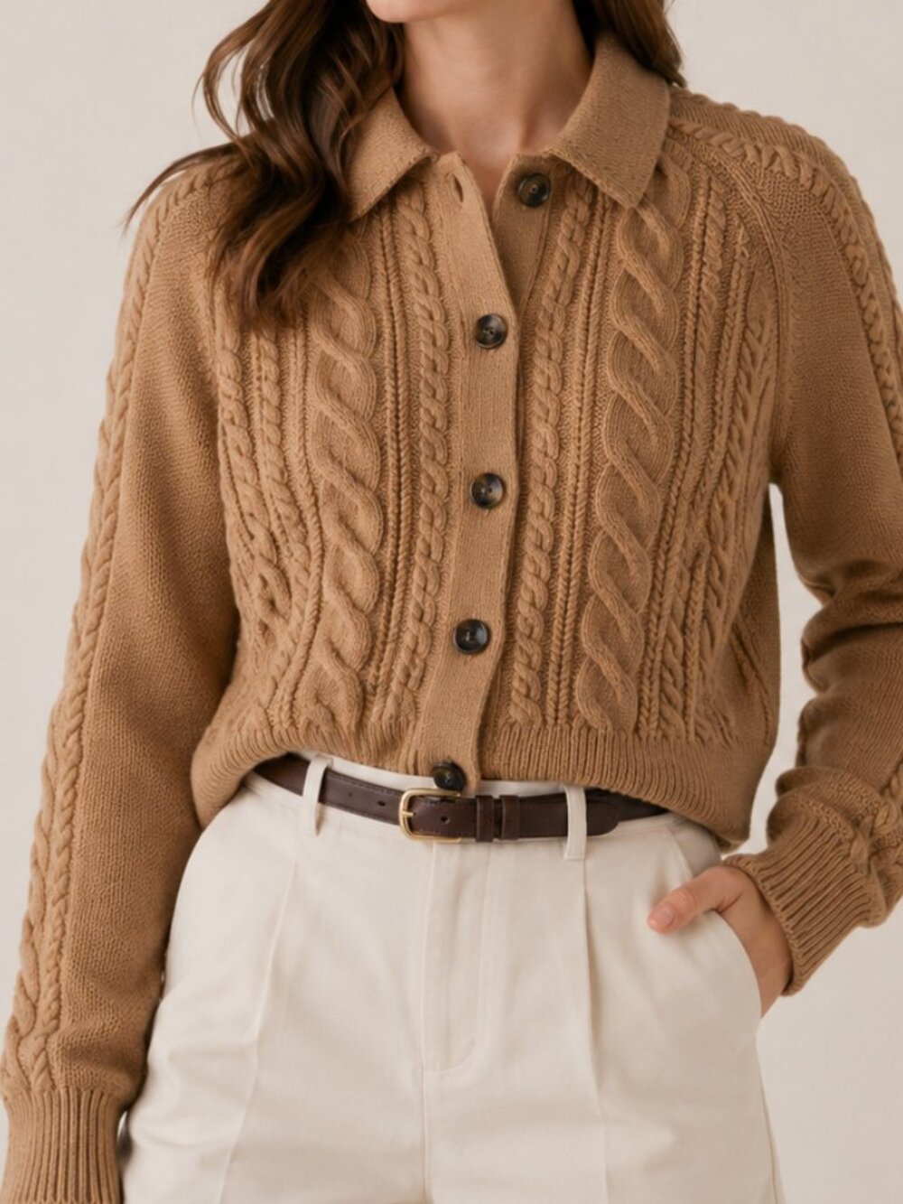 Banana Republic Heritage Cable-Knit Cardigan Sweater